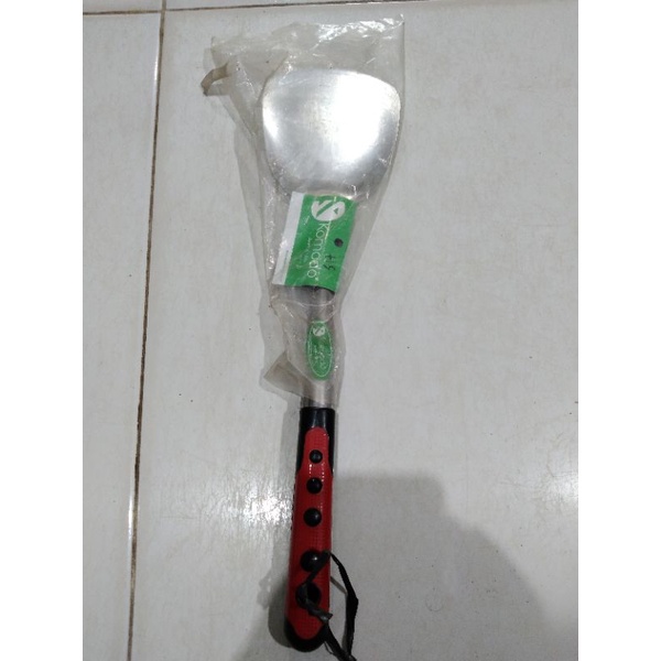 Sodet kuali/spatula masak stainless gagang plastik