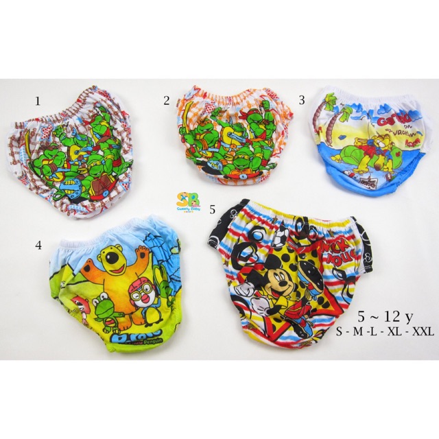 Celana Dalam Anak Cowok karakter 5-12th /  Celana dalam adem /celana dalam anak karakter (isi 6 pcs)