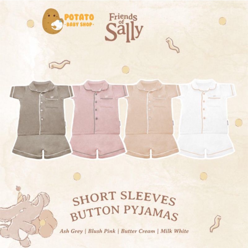 Friends Of Sally Buttoned Pj Short Sleeve / Pajamas