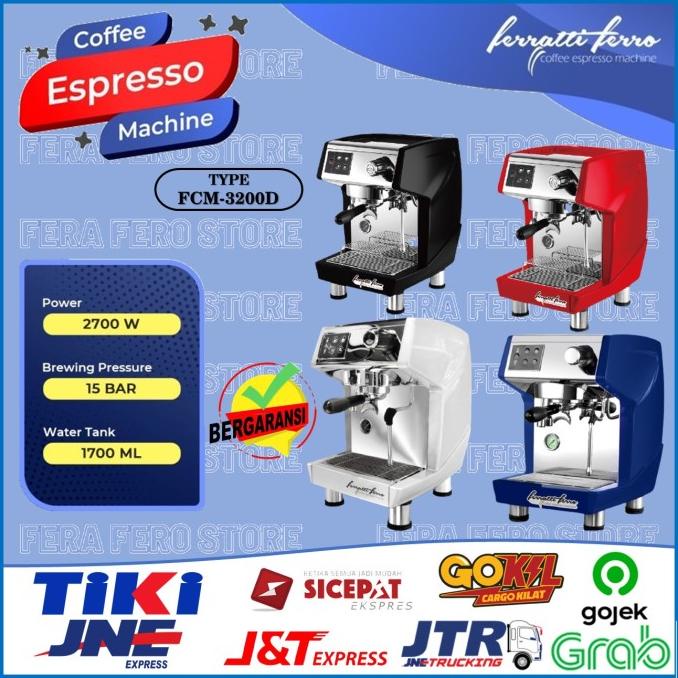 Mesin Kopi Espresso Ferrati Ferro Fcm3200D Fcm-3200D 3Qza123M5D