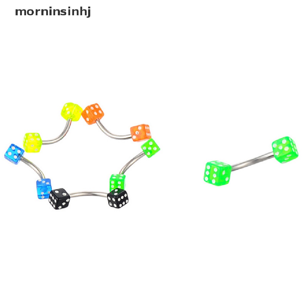 Mornin 72pcs Anting Tindik Hidungtubuh Model Barbel Bahan Stainless Steelakrilik