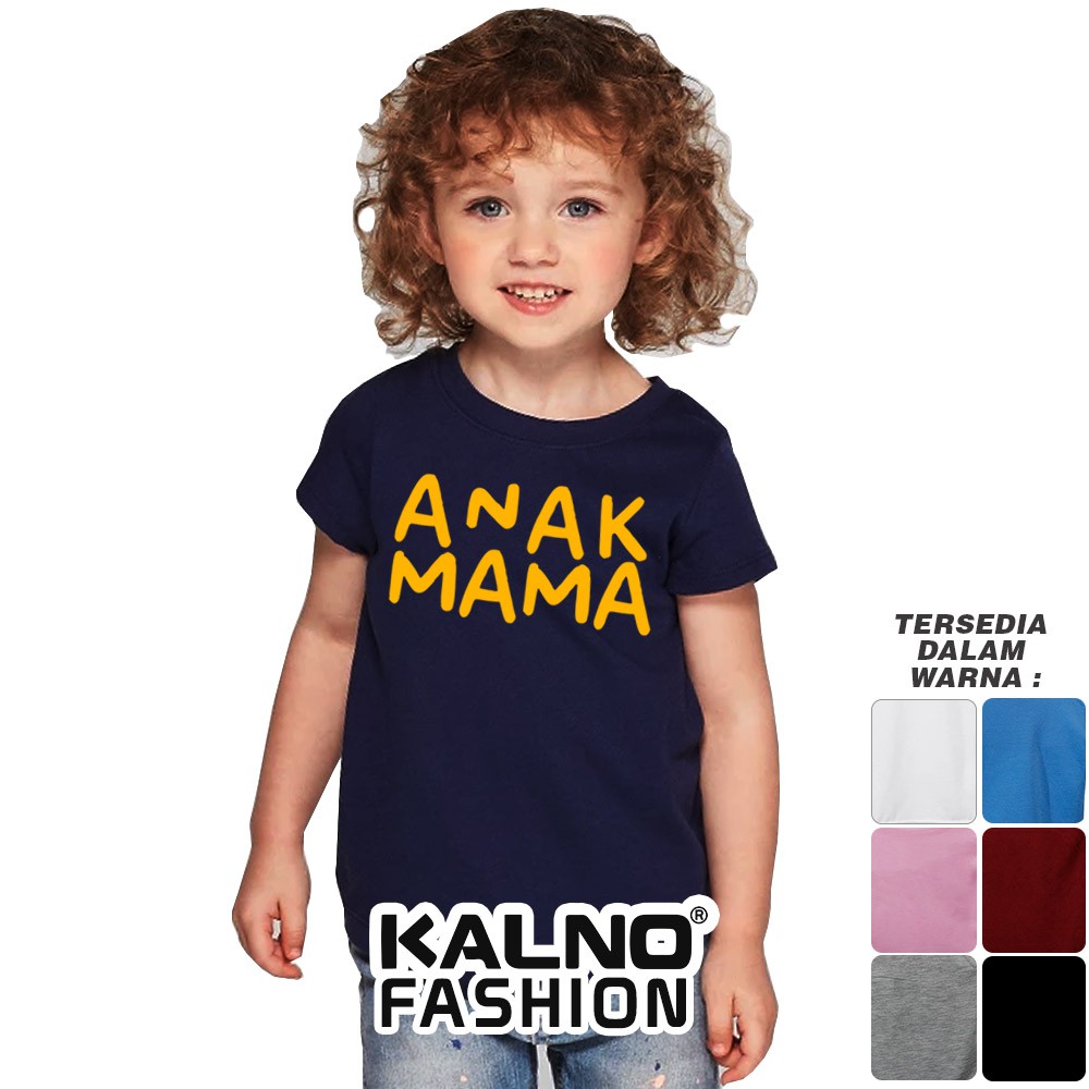 Baju Anak Print Sablon MAMA 002 - Anak Anak Umur 1 - 5 Tahun Ukuran SML Bahan Katun Polyester