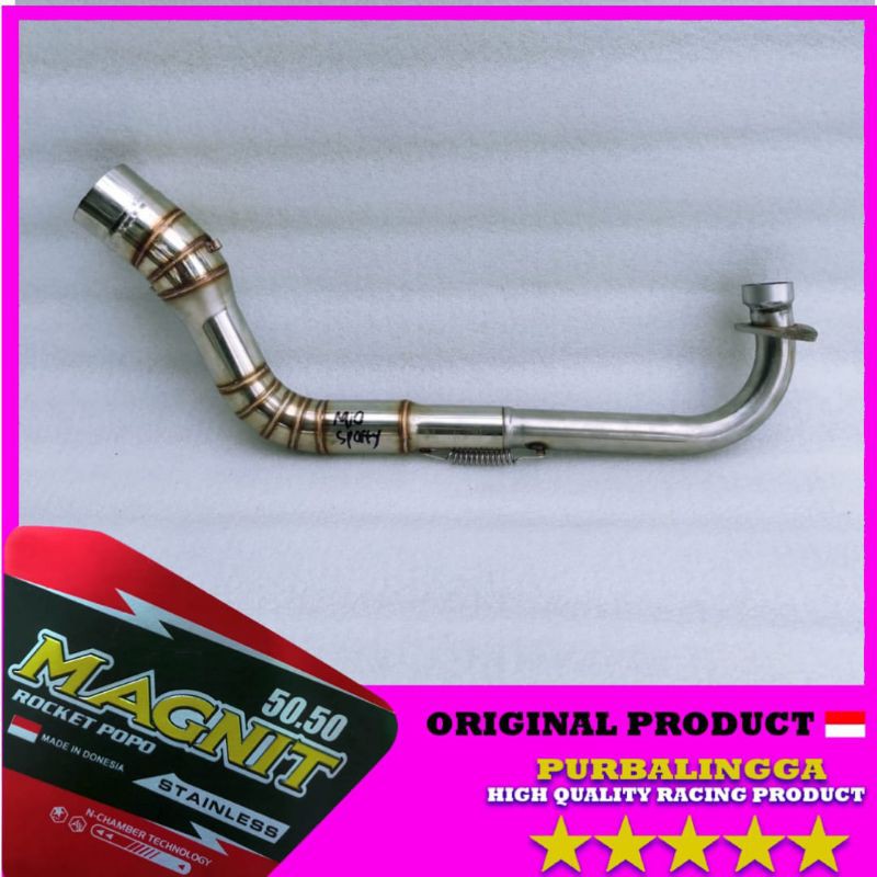 pip leher knalpot MIO SPORTY SMILE SOUL LAMA stainless inlet 50mm