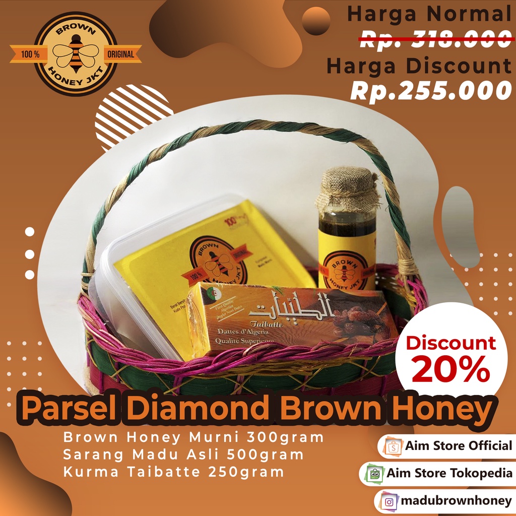 

Parsel Diamond Brown Honey DISCOUNT 20%