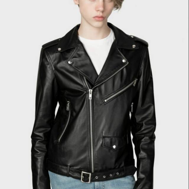 Jaket Kulit Sintetis Rock N Roll Crop CRP011 SEMIKULIT - PU LEATHER