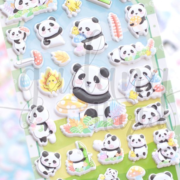 Stiker Lucky Panda Polar Bear Cat Sealion DIY Lucu Scrapbook GH 303031