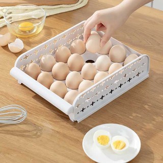 Kotak Telur / Rak Tempat Penyimpanan Telur Rak Telur Plastik 1 Tingkat Egg Box [1KG=4PCS] DD84 COD