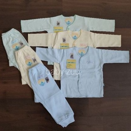 Setelan Baju bayi lengan panjang Ruby baby newborn warna polos