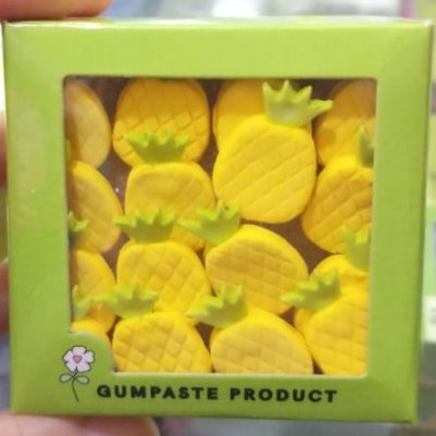 

Gumpaste Nanas 1 Kotak (20gr) Hiasan Kue dari Fondant Bentuk Pineapple