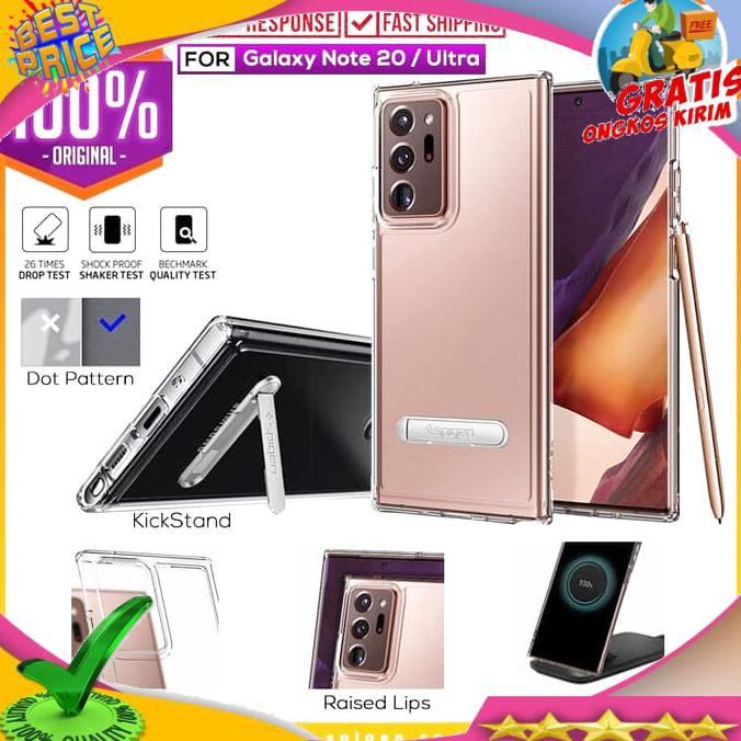 NEW PRODUK CASE SAMSUNG GALAXY NOTE 20 / ULTRA SPIGEN ULTRA HYBRID S STAND CASING - NOTE 20, CLEAR