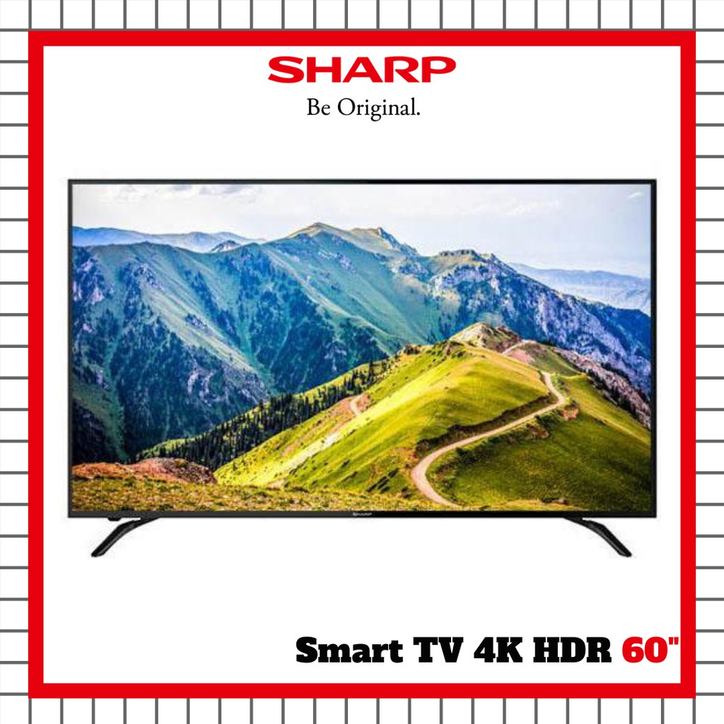 TV LED SHARP 60INCH 4T-C60AH1X SMART TV 4K UHD FREE SPEAKER CBOX-MAX 06
