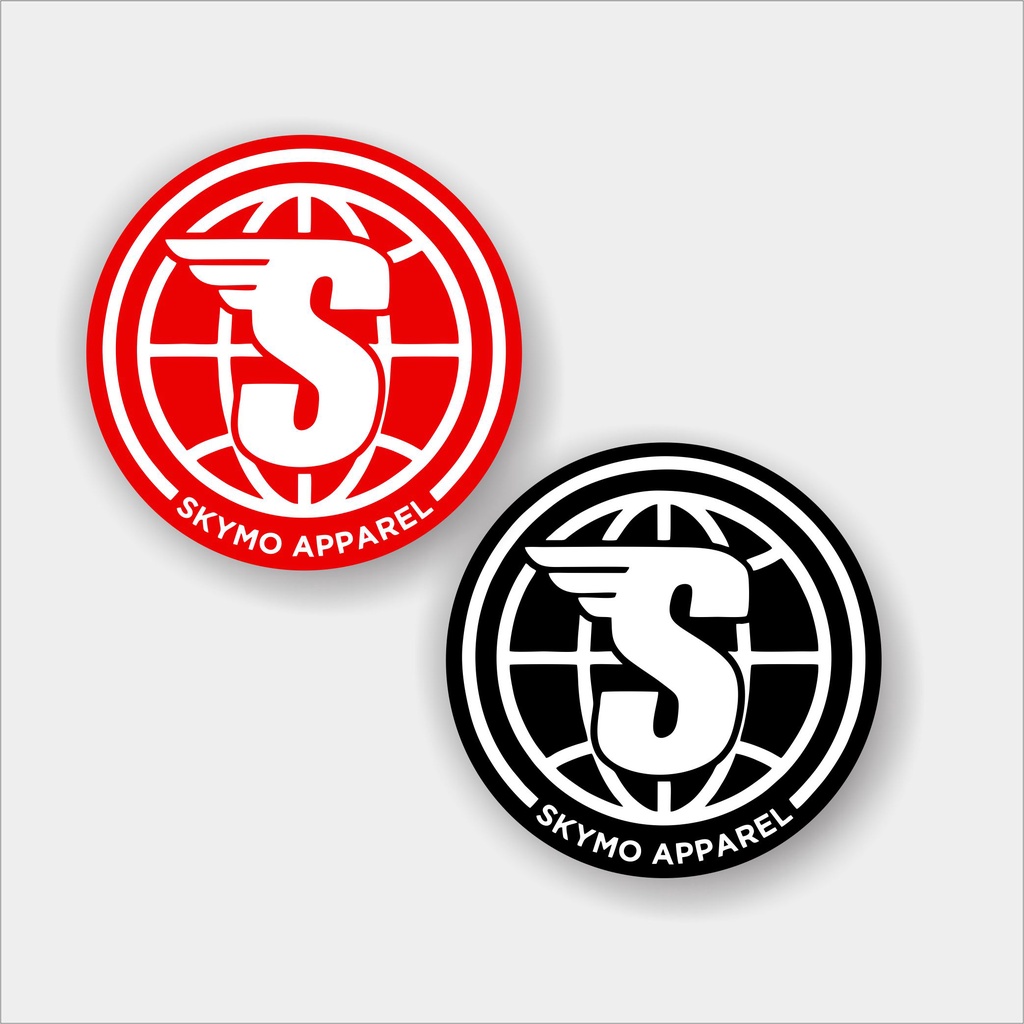 

Stiker brand stiker distro Skymo aparel bahan graftac anti air