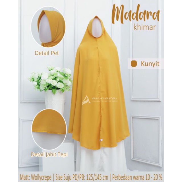 [MADARA XXXL] Kerudung instan wollycrepe jilbab polos jumbo Annara hijab daily pad antem nonpad