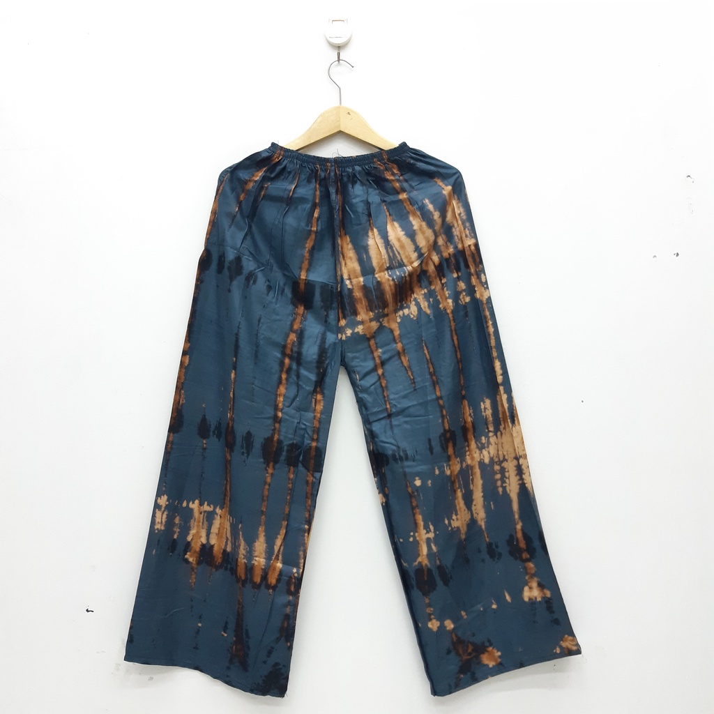 Celana Panjang Dewasa Motif Tie Dye Serat Kayu Bahan Santung Rayon