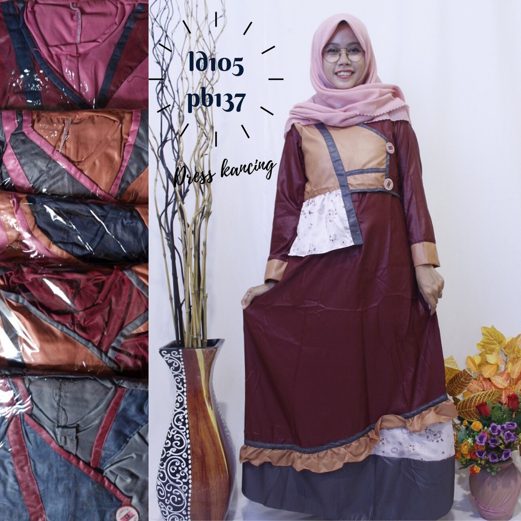 gamis tunika kancing gamis grosir
