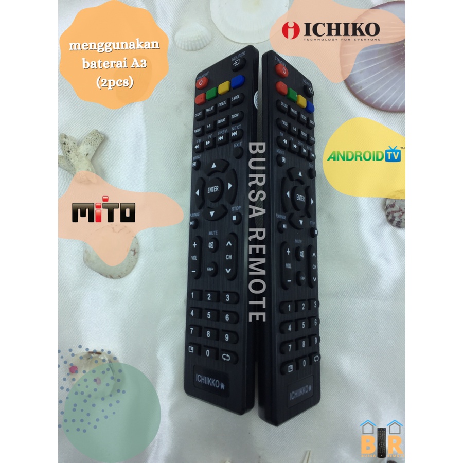 Remot / Remote LED MITO SMART TV ANDROID ICHIIKKO tanpa setting