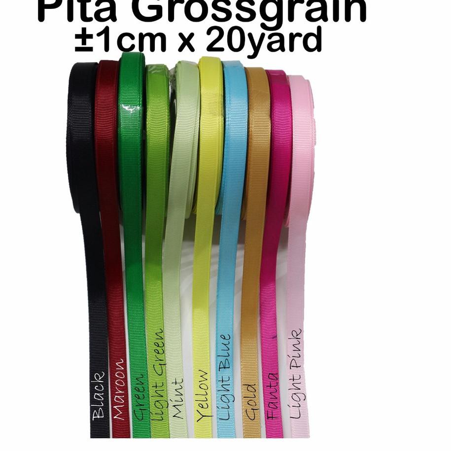 

WGV Pita Grossgrain Lokal ±1cm x 20yard - Pita Kado - Lebaran -Valentine - Ribbon -Natal :))
