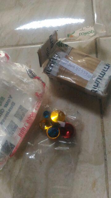 Terlaris Tutup Baut Monel Ukuran 19 Mm Tutup Baut Warna Variasi Racing Anodez Body Murah Ass Roda L