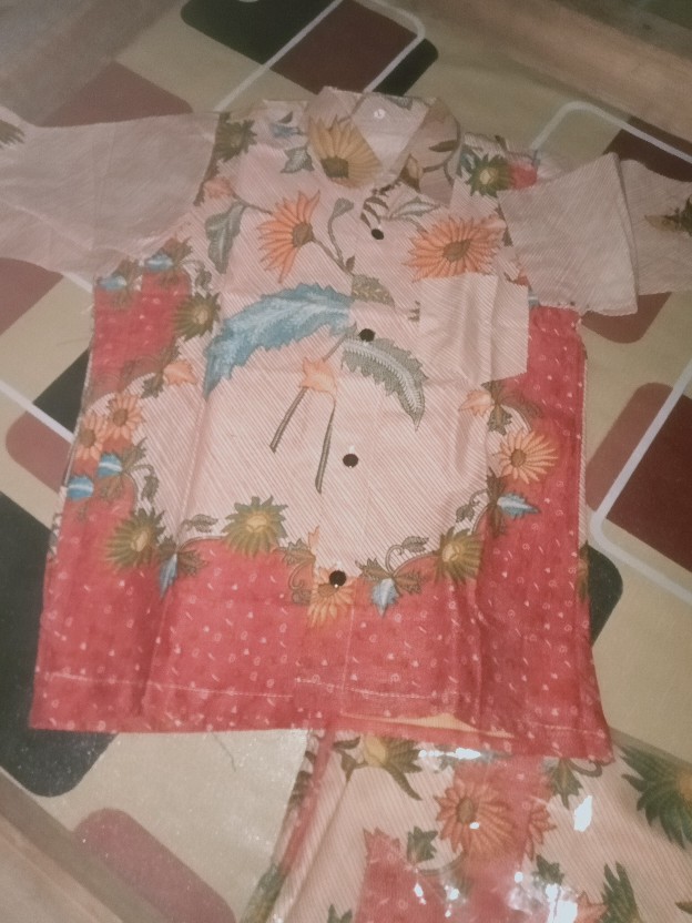 Batik Couple Keluarga - Sania Ruffle Ori Ndoro Jowi Dnt - Motif Encim