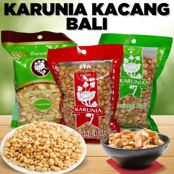 [HALAL] KARUNIA Kacang Bali Asli Manis / Asin 225gr - 450gr