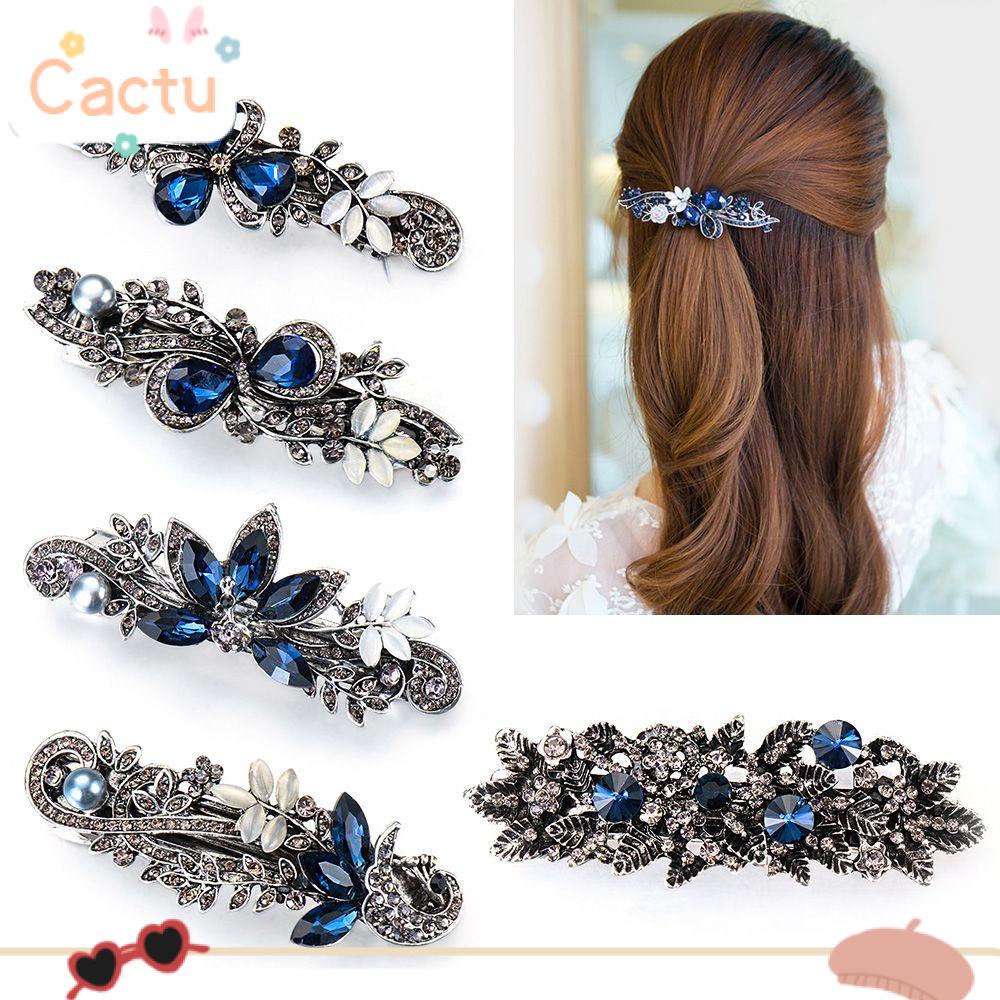 Women/Girls Crystal Rhinestone Pearl Flower Butterfly Barrette Hair Clip Hairpin