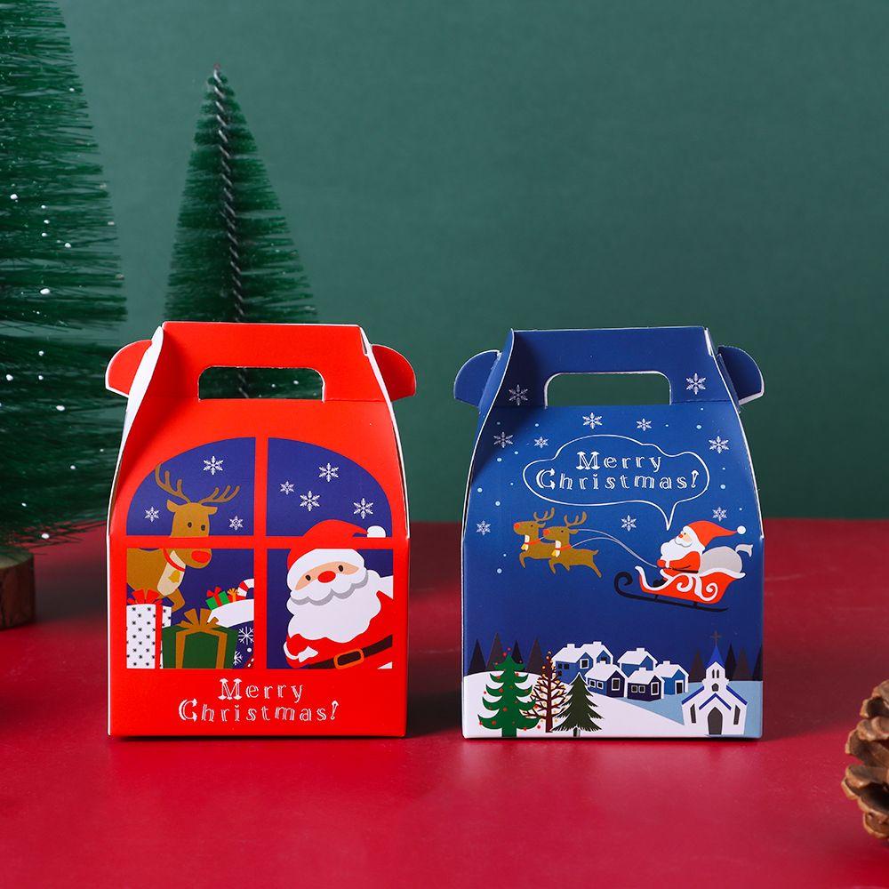 Top Christmas Gift Box Natal Kado Hadiah Packaging Kotak Kue Kering Deer Merry Christmas