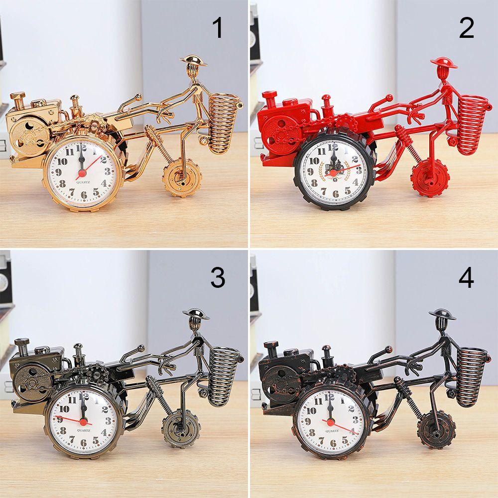 Solighter Jam Alarm Motor Hadiah Ulang Tahun Kreatif Ornamen Motor Untuk Anak