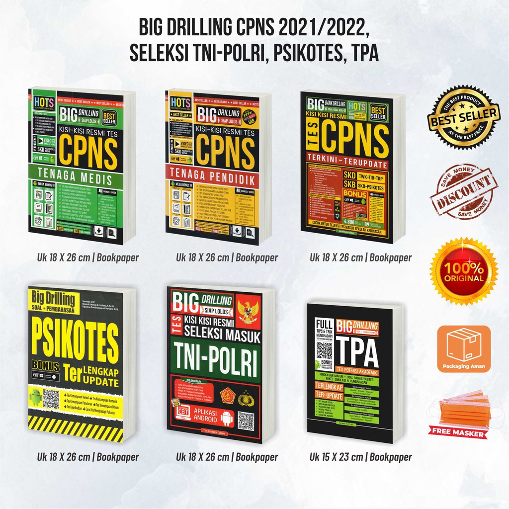 Buku CPNS 2021 Buku Tes CPNS 2021 Tenaga Medis Tenaga Pendidik Umum Psikotes TNI Polri TPA Terupdate