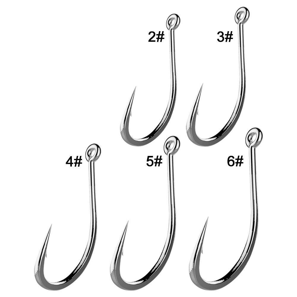 Preva 500pcs Pengait Pancing 2-6# Size Circled Band Extra Kuat