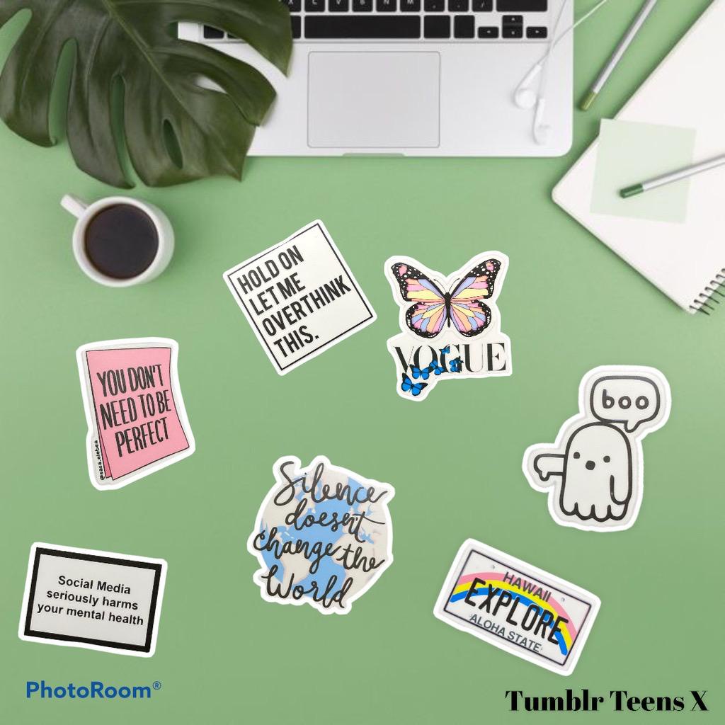 Sticker Pack Tumblr Teens Aesthetic Waterproof Hiasan Laptop Botol Tumbler Case Hp DIY Stiker Notebook Laptop