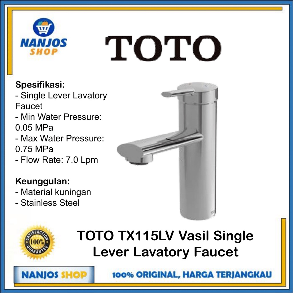 Toto keran kran washtafel wastafel tap TX 115 LV tx 115lv tx115lv