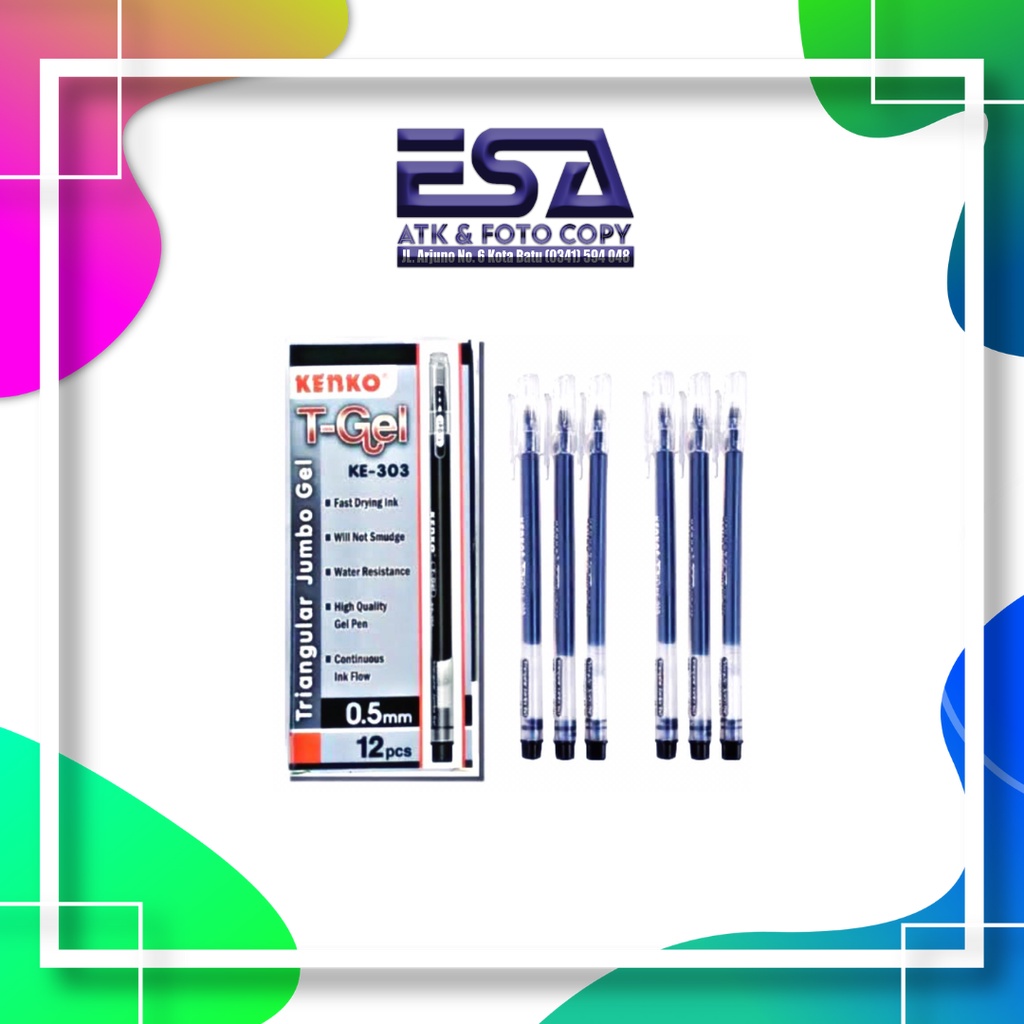 

Ballpoint Pulpen Gel Kenko Tgeli Ke303 1 Pack