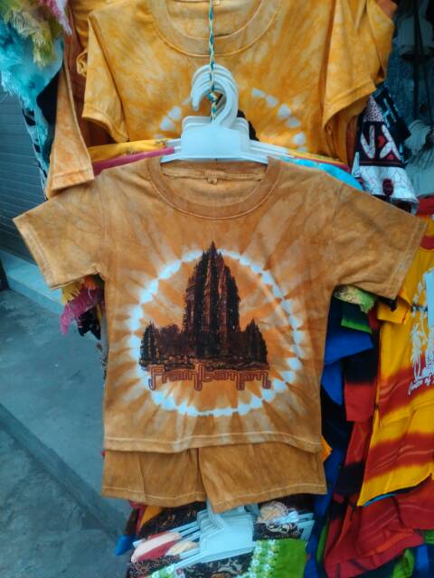 TERMURAH! Kaos Katun Candi Prambanan Kepyur 0-M 3 bulan - 3 tahun - Baju Anak Unisex Jogja