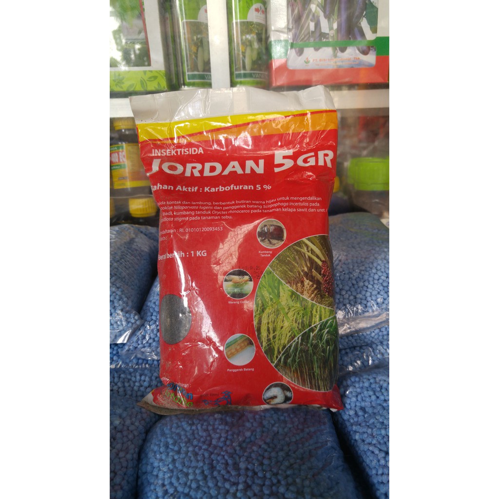 Insektisida Nematisida Jordan 5 GR 1 kg Obat Hama Tanah Ulat Tanah Semut Rayap Cacing