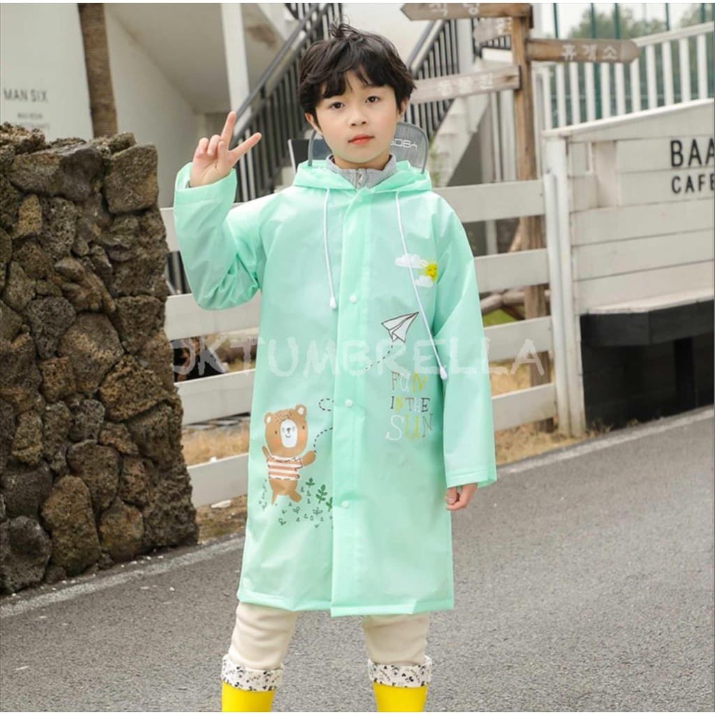 JAS HUJAN ANAK PEREMPUAN MANTEL HUJAN MOTOR ANAK COWOK RAINCOAT KIDS KOREA JAKET IMPORTA65