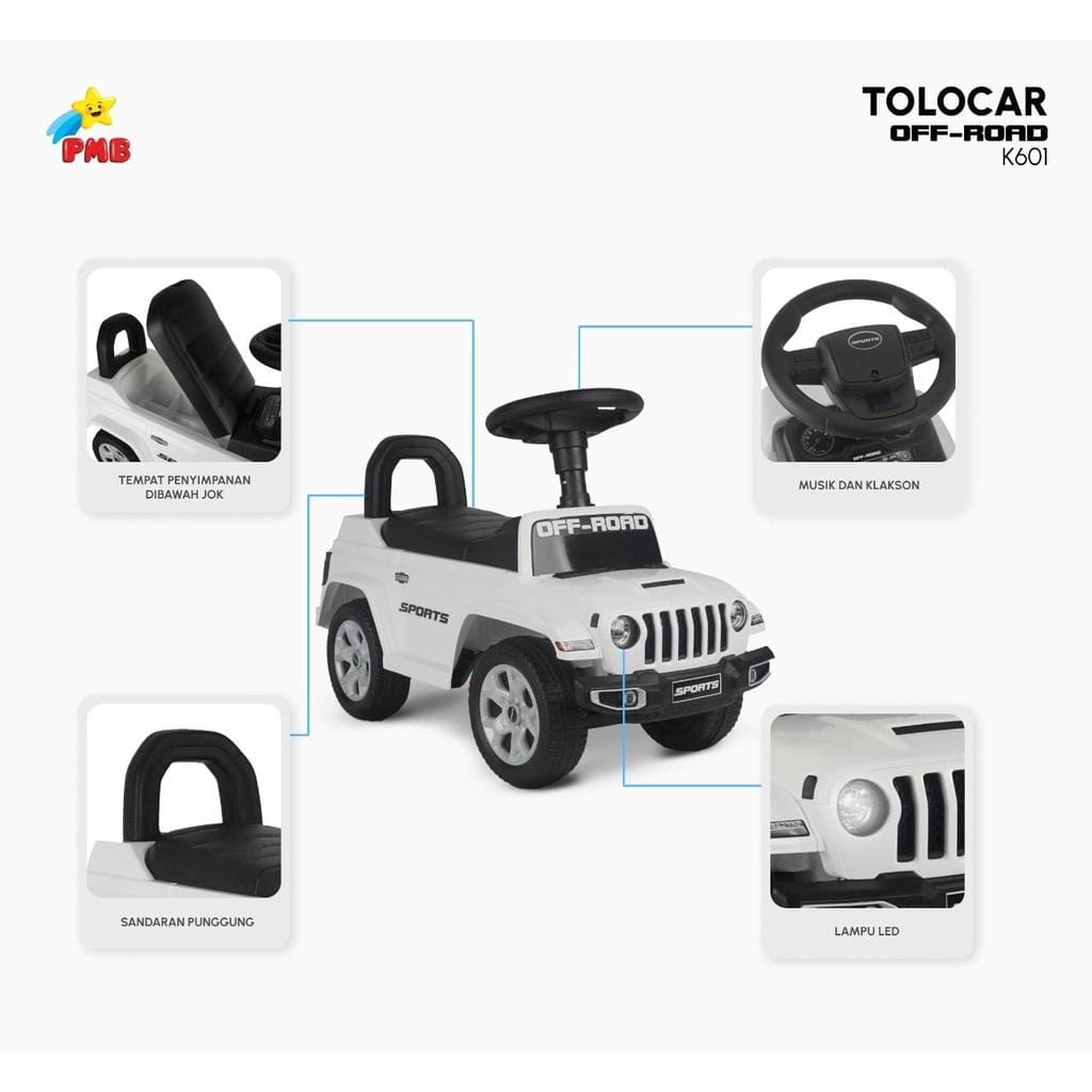 PMB Tolocar Off Road K601 - Ride On Toys (Mobil Mainan Anak)