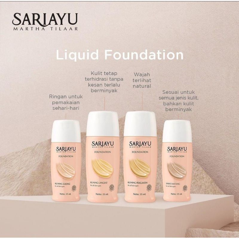 [35ml] Sariayu Liquid Foundation | Alas Bedak Cair