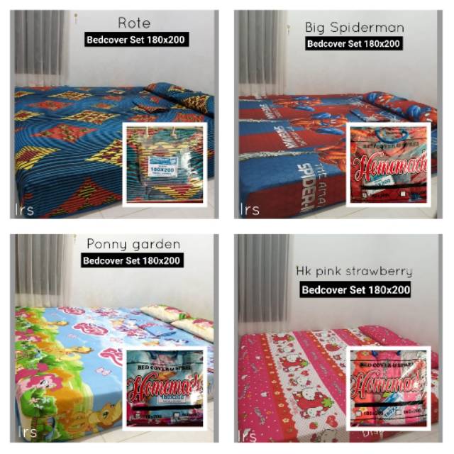 Bedcover, bedcover homemade, bedcover karakter, bedcover murah, suplier sprei