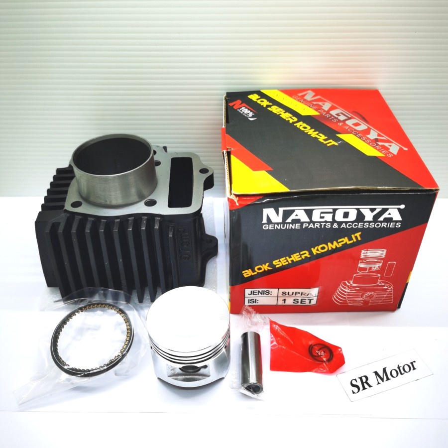 boring cylinder block blok piston seher kit grand supra x lama 100