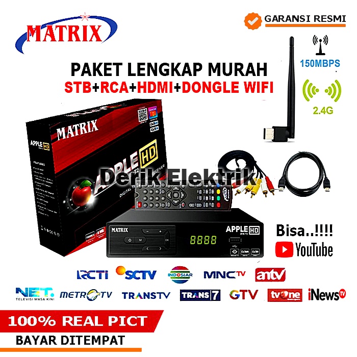 STB TV DIGITAL Set Top Box Tv Digital Matrix DVB T2 Apple HD EWS / set top box tv digital matrix / a