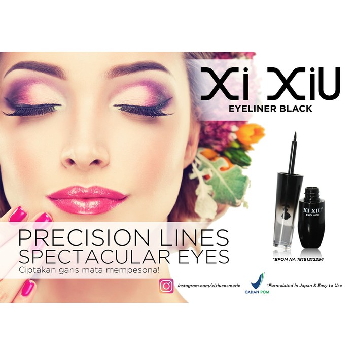 XI XIU EYELINER BLACK KUAS SPIDOL