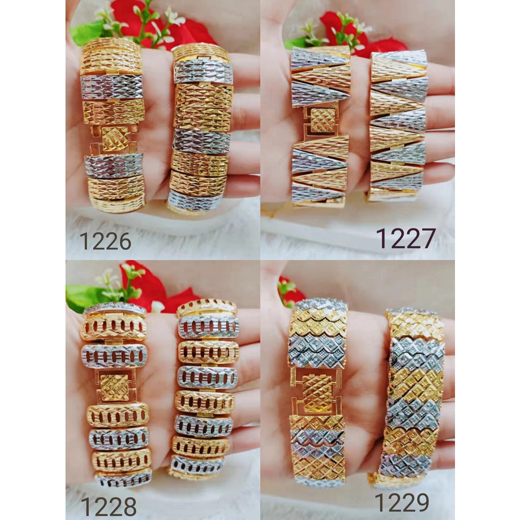 Gelang Xuping Rantai Kombinasi Lapis Emas 24k Perhiasan Fashion 1226.1229