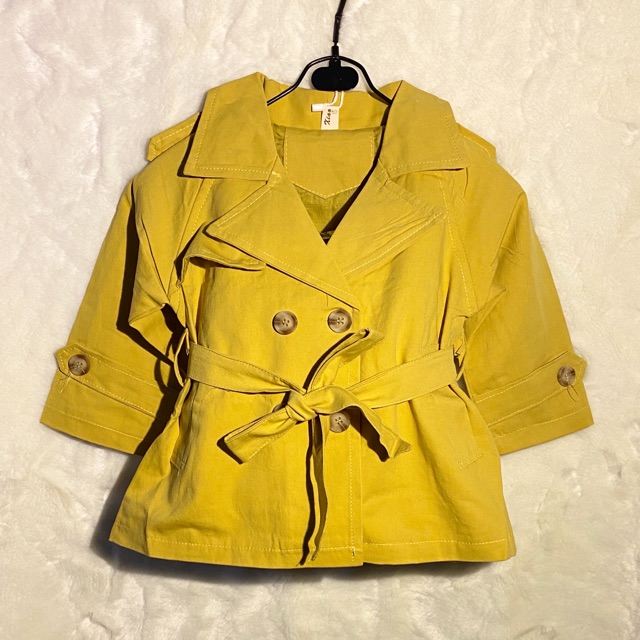 Baju Blazer Anak Perempuan Cewe Import Kuning Madu