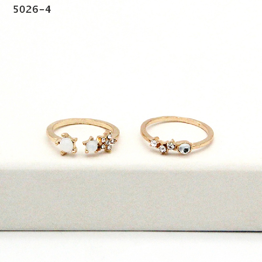 5026-4 9Pcs/set Moon Star Rings for Women Girls Bohemian Jewellery set Gift Accessories 5026-4