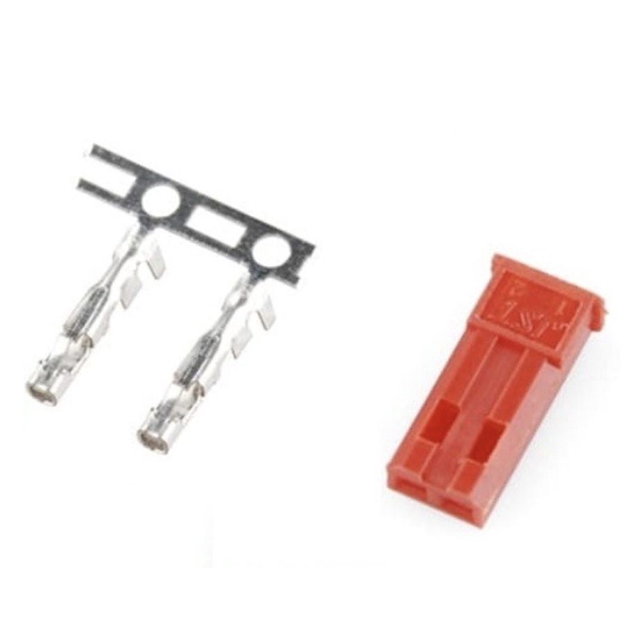 Red JST 2p Female battery Lipo Connector 2 p Pin 2pin merah Konektor