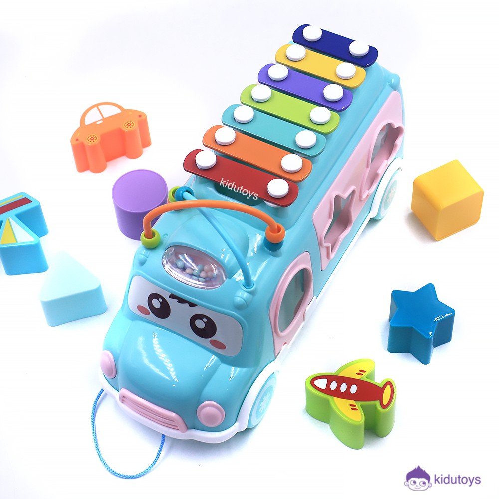 Mainan Anak Alat Musik Tradisional Kulintang Bus Shape Kidu Toys