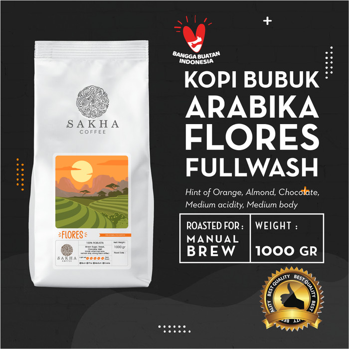 

Kopi Bubuk Arabika Flores Bajawa For Manual Brew 1 Kg - SAKHA COFFEE - KBMFLO1000