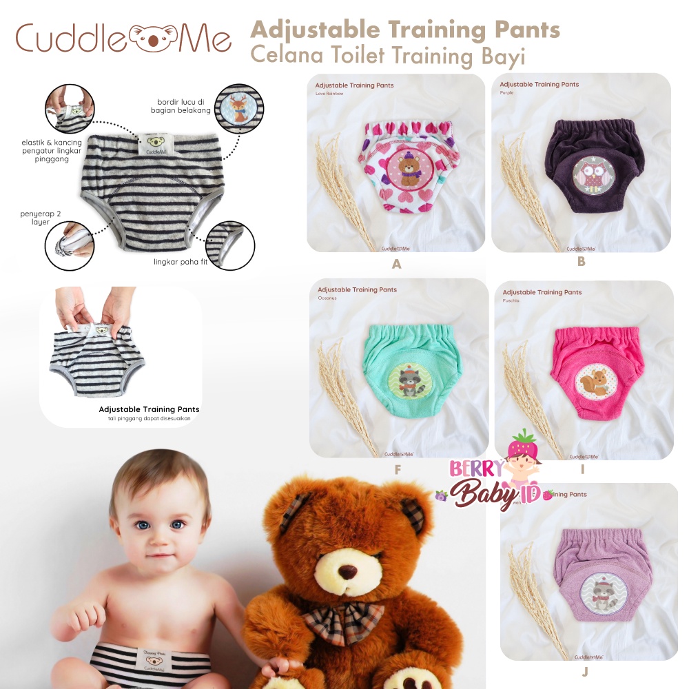 Cuddle Me Adjustable Training Pants Celana Potty Baby Toilet Training ATP Bayi CME008 Berry Mart