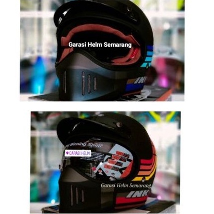 INK TROOPER BORDERLINE RED BOREDERLINE BLUE HELM CAKIL HELM RETRO FULL FACE RETRO