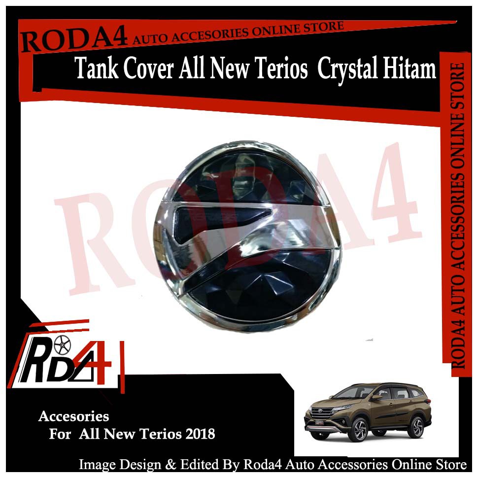 Tutup Bensin Tank Cover Crystal All New Terios 2018  Hitam Chrome